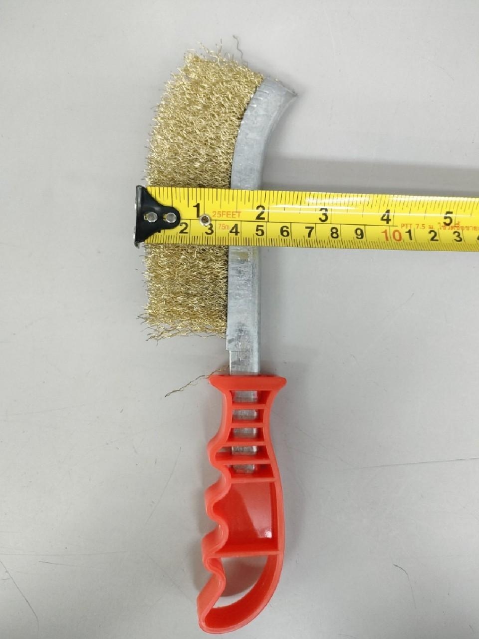 แปรงลวดทองเหลืองด้ามแดง