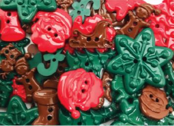Christmas button - Christmas col. (100g/pack)