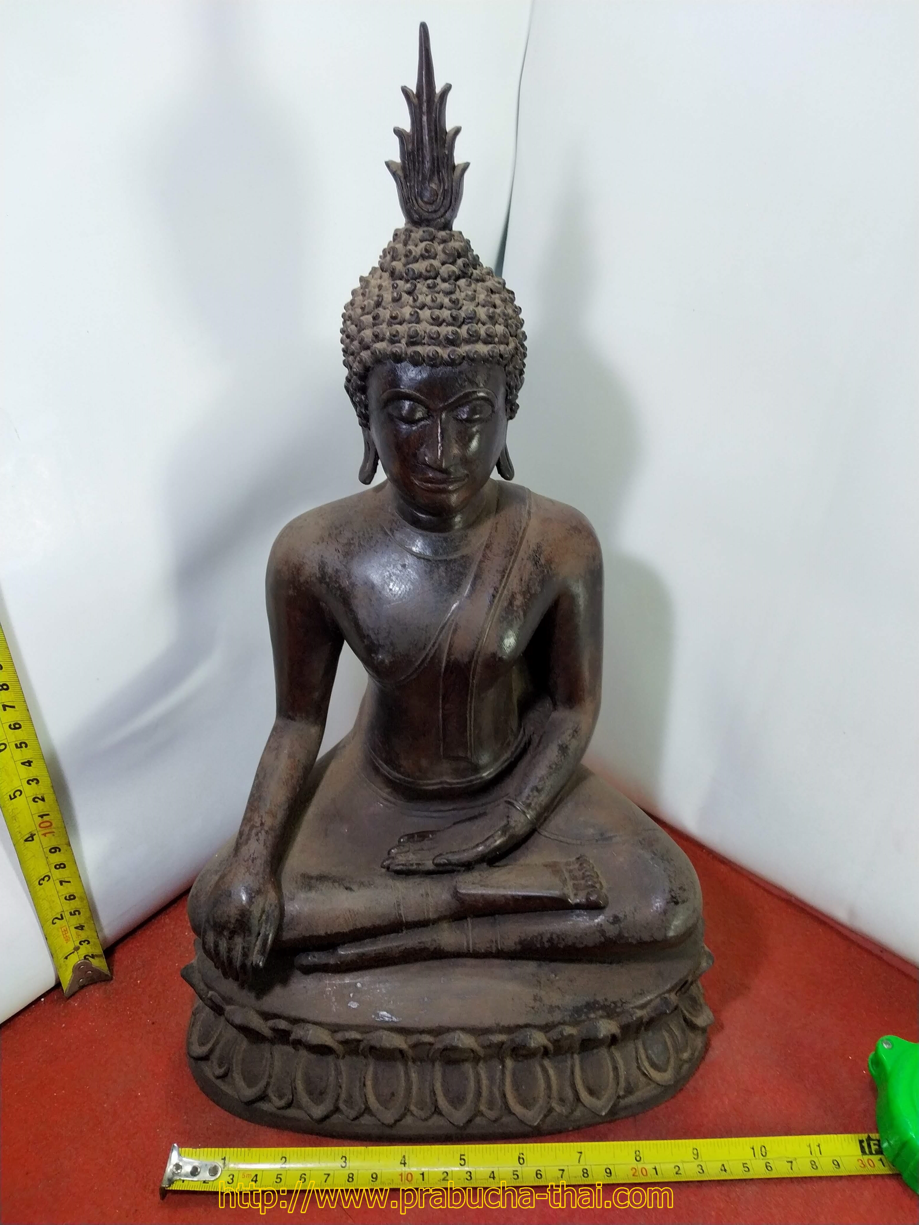 พระสุโขทัย ปางมารวิชัย หน้าตัก 9 นิ้ว เนื้อโลหะสำริด