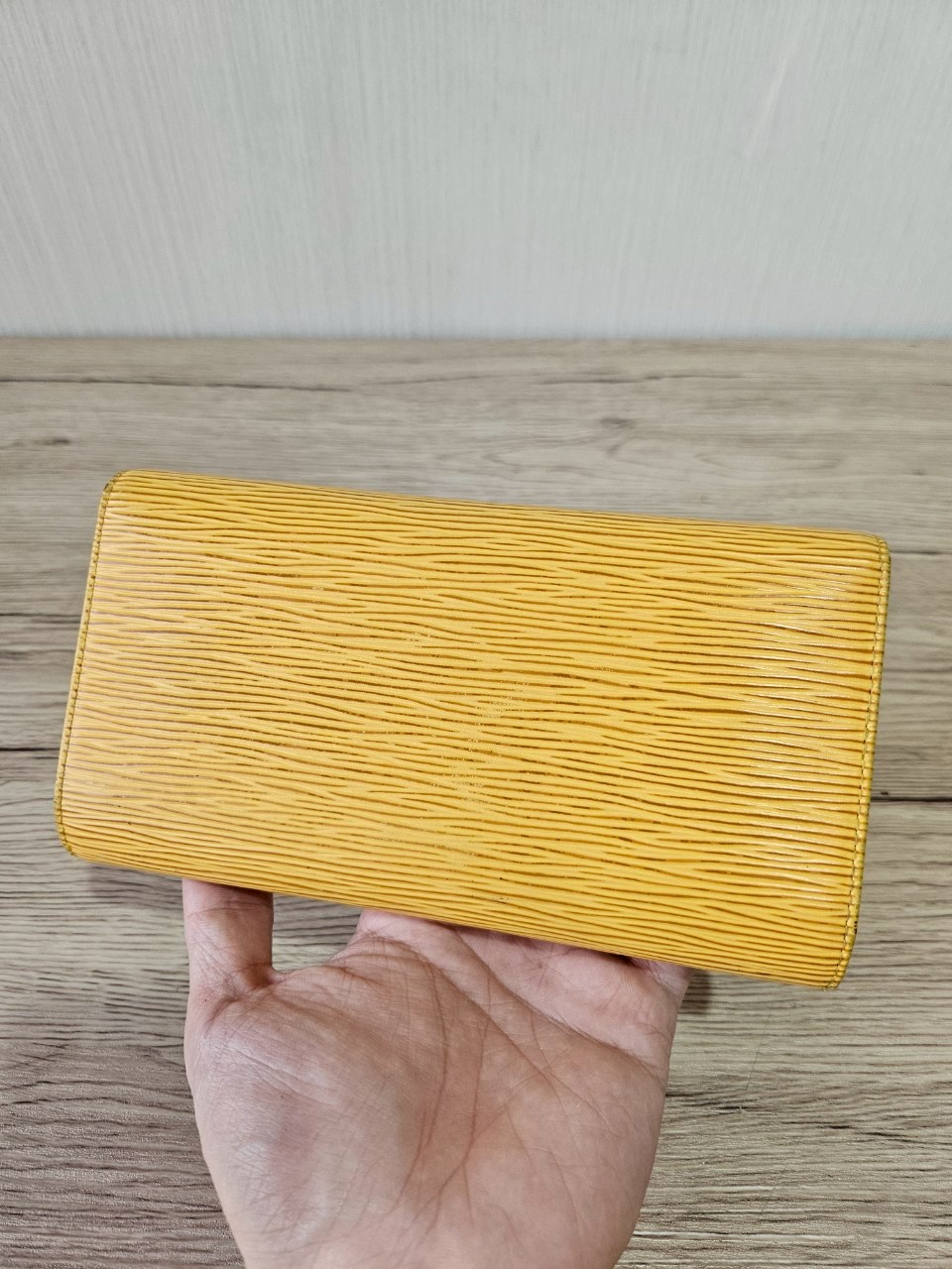 LV Epi Trifold Yellow Long Wallet