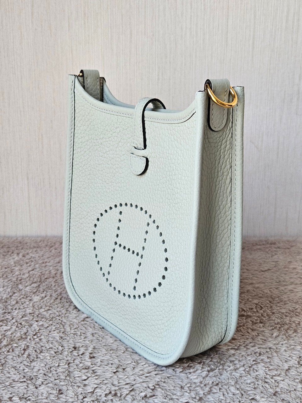 Hermes Evelyne mini size16 stamp B (2023) สี Gris Neve