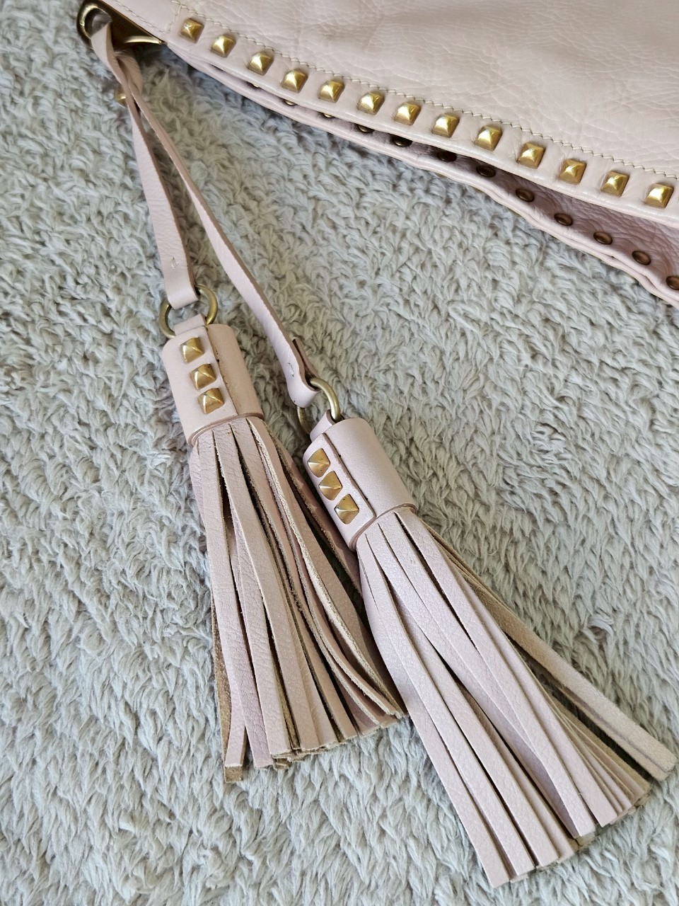 Prada Pink Vitello Metal Studded