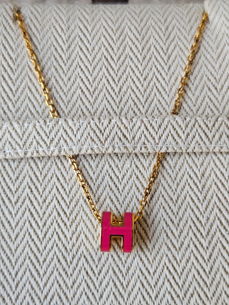 Hermes Mini Pop H ชมพูทอง