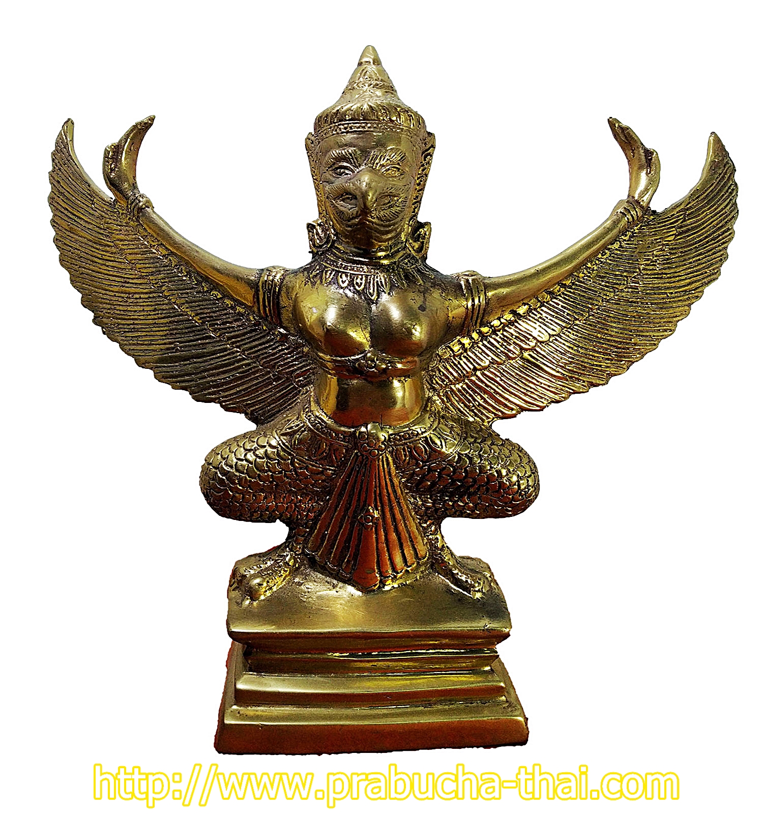 พญาครุฑ เนื้อโลหะทองเหลืองขัดเงา งดงามมาก