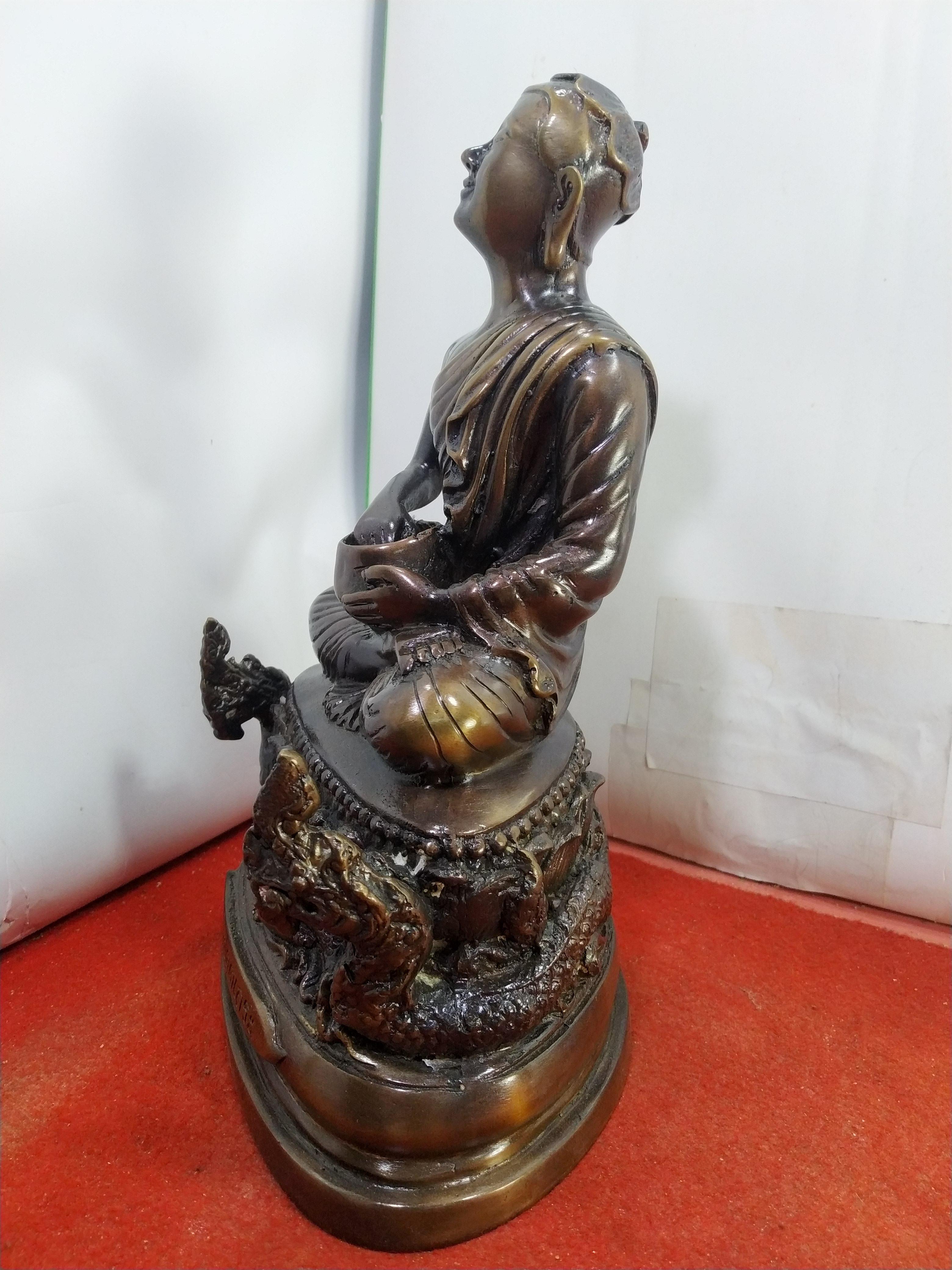 พระมหาเถระอุปคุต ปางหยุดตะวัน หน้าตัก 5 นิ้ว เนื้อสำริด