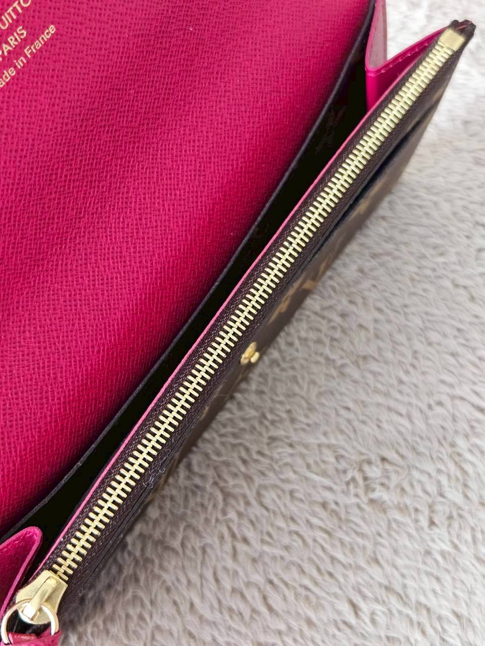 LV Emilie Mono Fuchsia Wallet