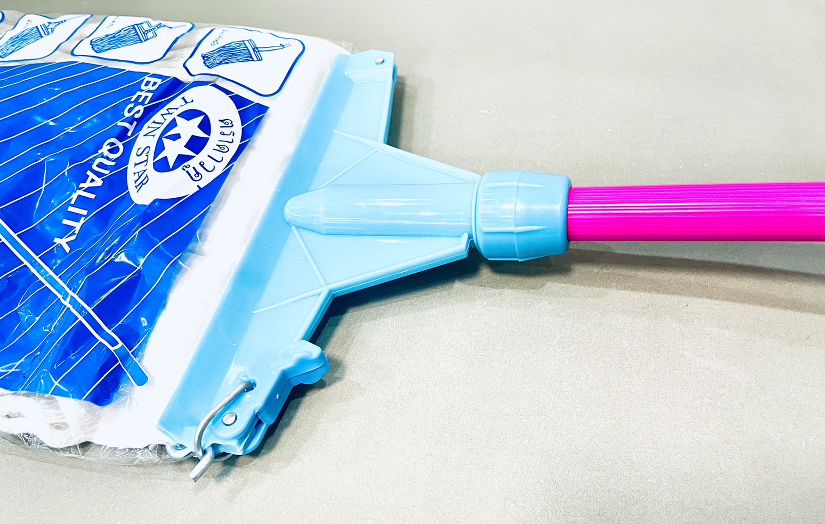 ไม้ถูพื้น ม๊อบแบน ด้ามเหล็ก