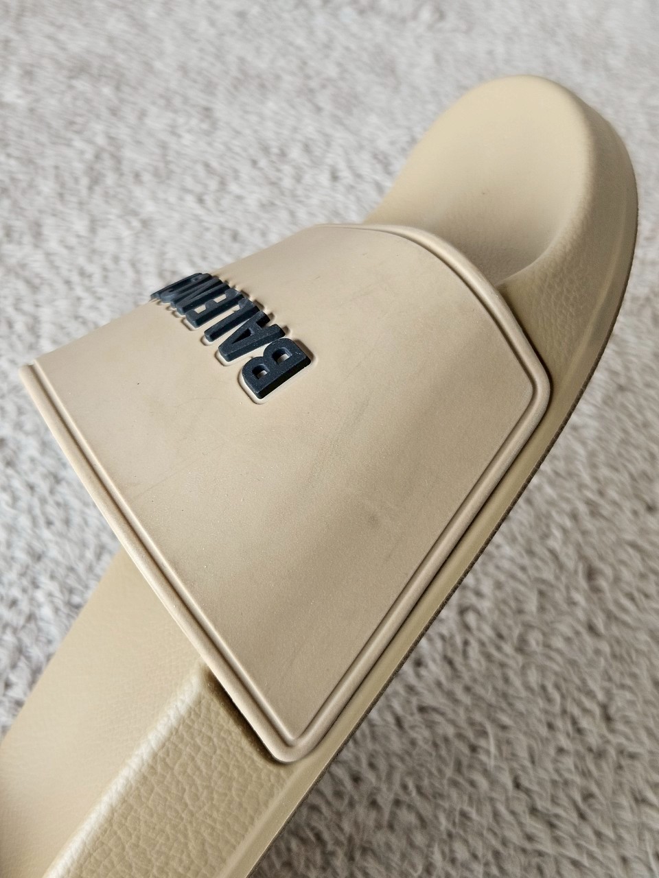 Balenciaga Pool Slides With Logo สีน้ำตาล