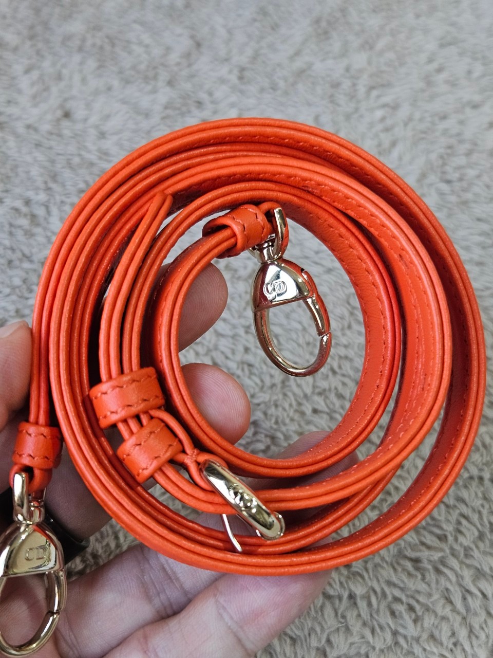 Lady Dior Micro Multicolor - Orange Gold Hardware