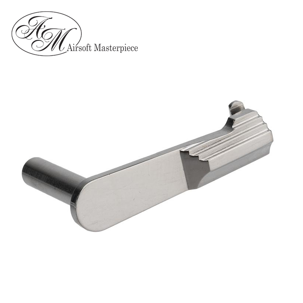 Airsoft Masterpiece CNC Steel Slide Stop - Type 2 (Silver)