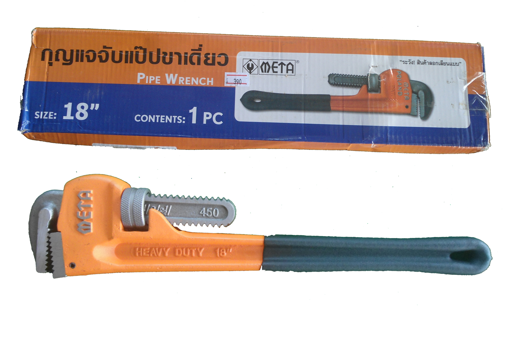 กุญแจจับแป๊บขาเดี่ยว 18 นิ้ว META