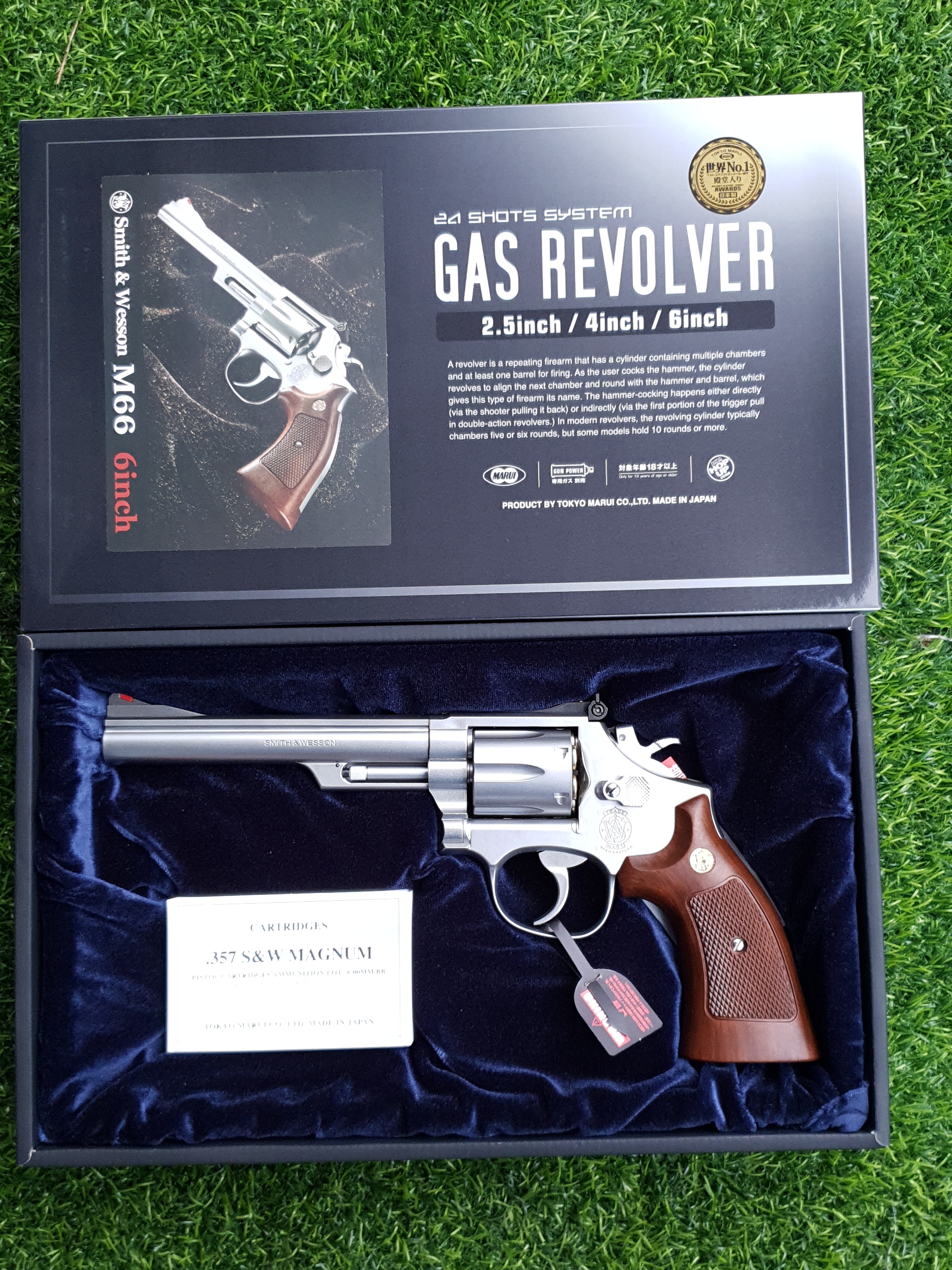 Tokyo Marui S&W M66 6 inch Stainless Silver Gas Revolver