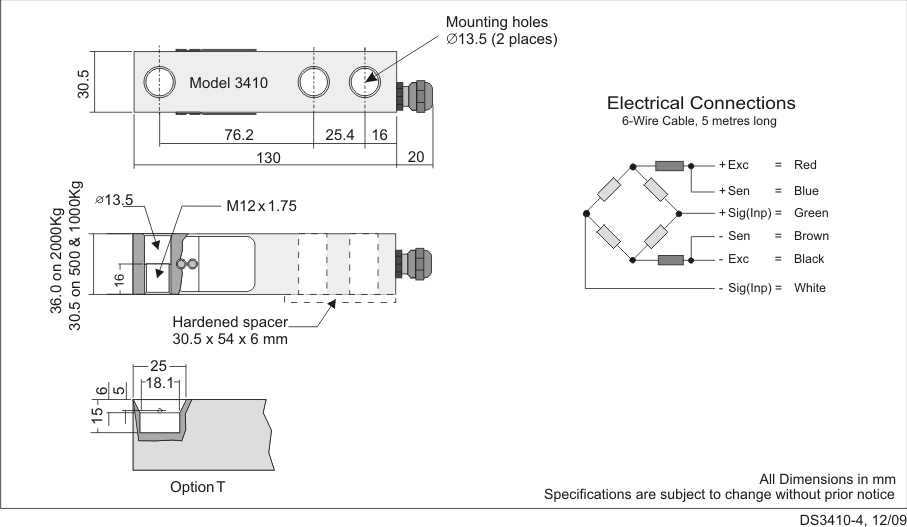 tedea Load Cell Tedea3410 3410