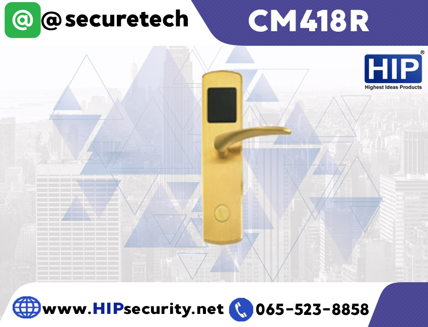 ประตูล็อคโรงแรม HIP Intelligent lock รุ่น CM418R
