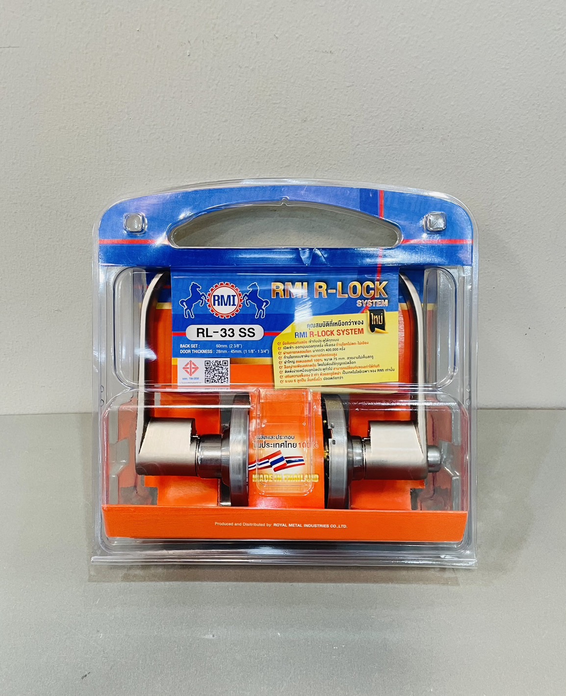 ลูกบิดอัดแผงก้านโยก RMI #RL33SS