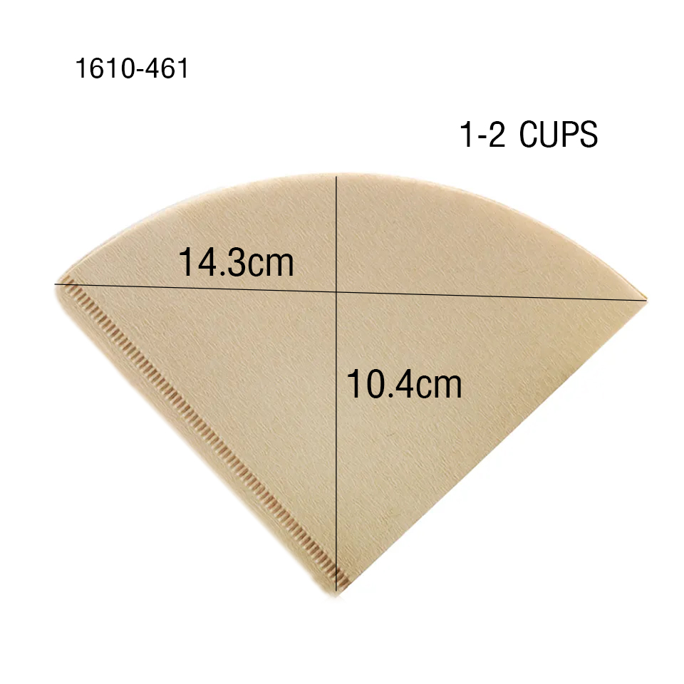 กระดาษกรองกาแฟ ทรงกรวย Tiamo 01 ขนาด 1-2 ถ้วย