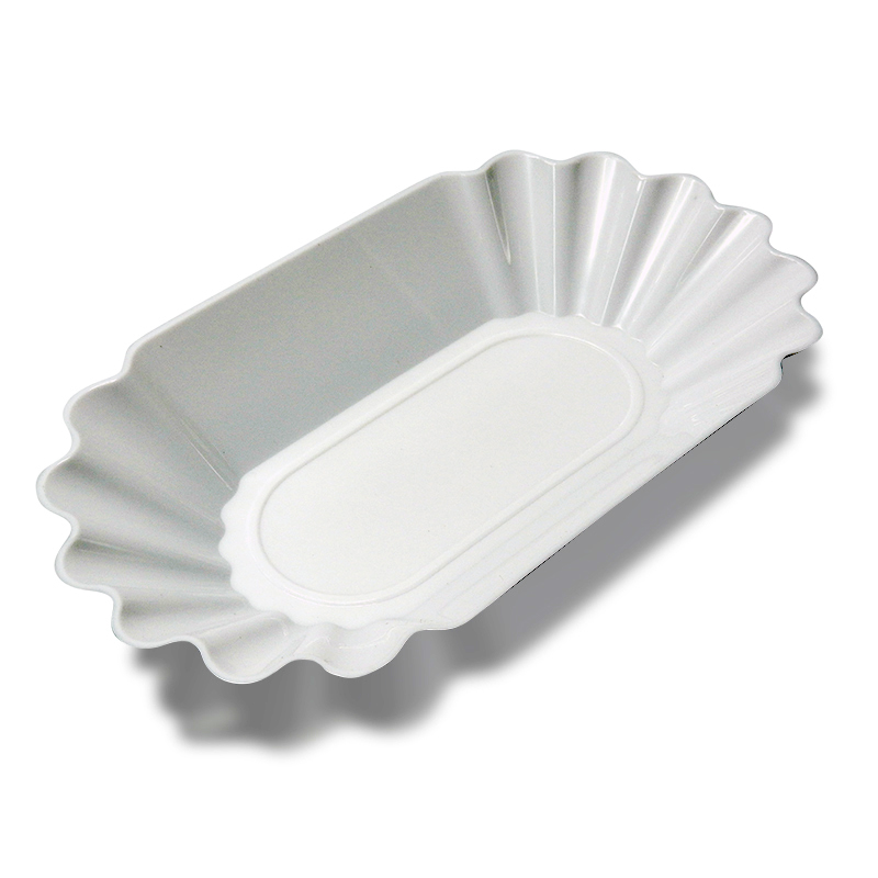 Plastic tray for input and show coffee beans