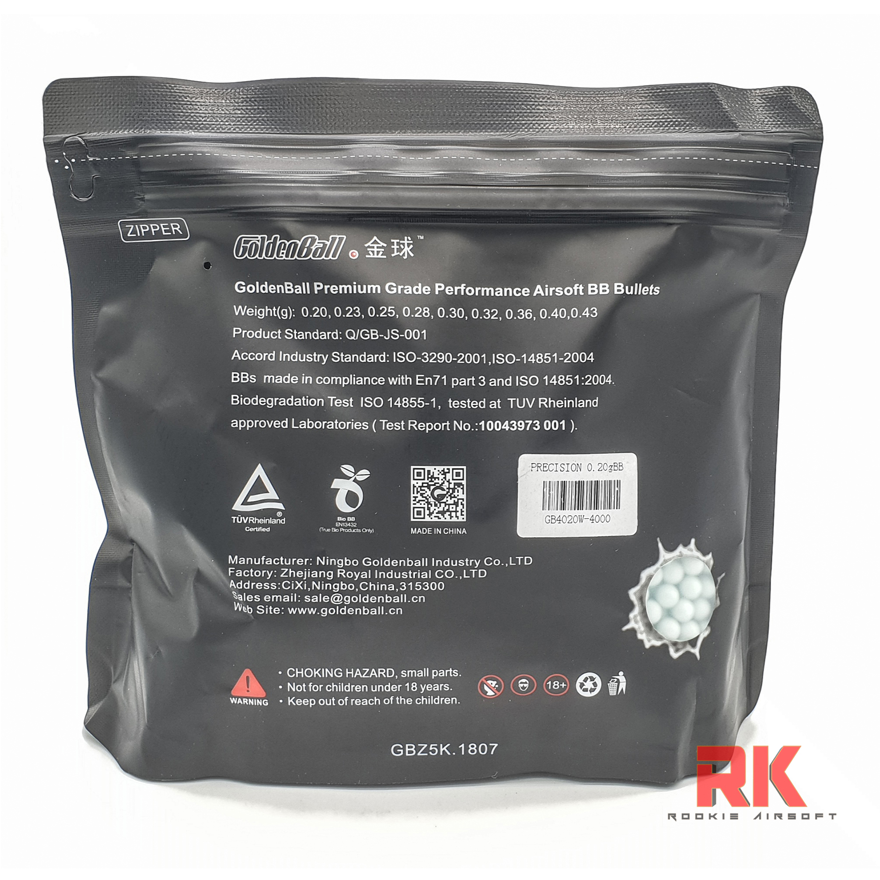 GoldenBall (4020W) BB 0.20g (4,000 rds)