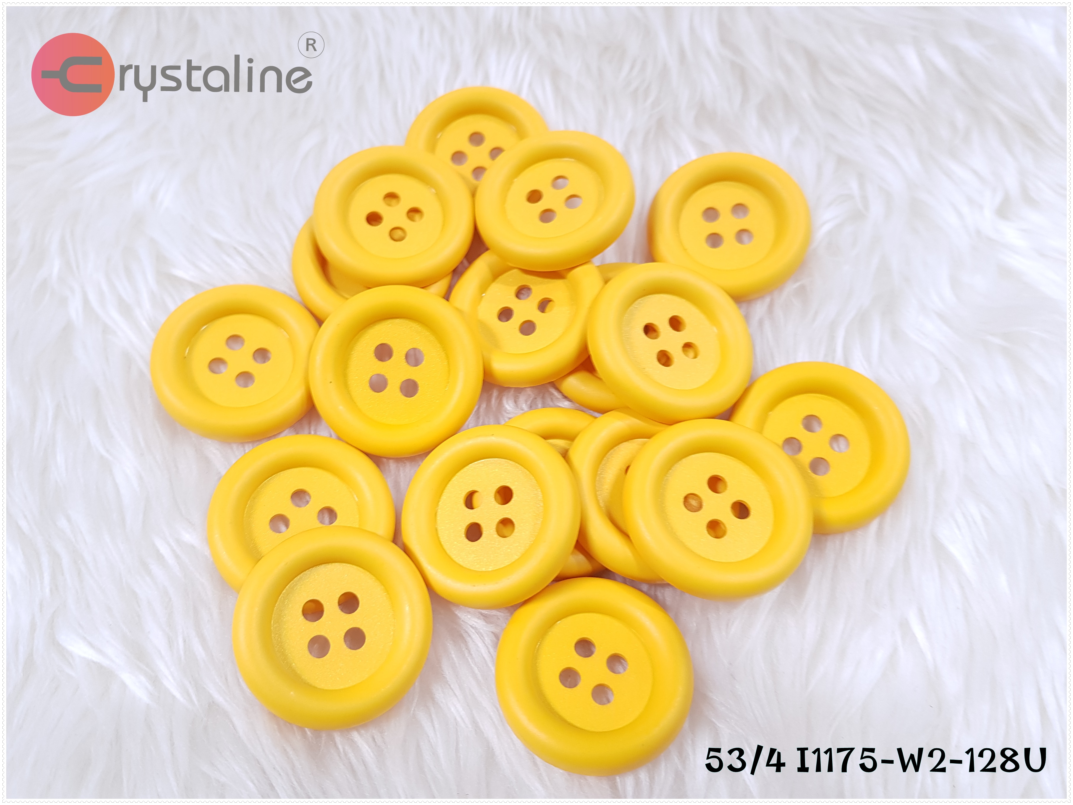 Big button - Yellow col. (size 53L,50pcs/pack)