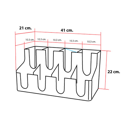 กล่องใส่ของ หรือ ที่ใส่แก้ว อเนกประสงค์ 8 ช่อง 1610-407