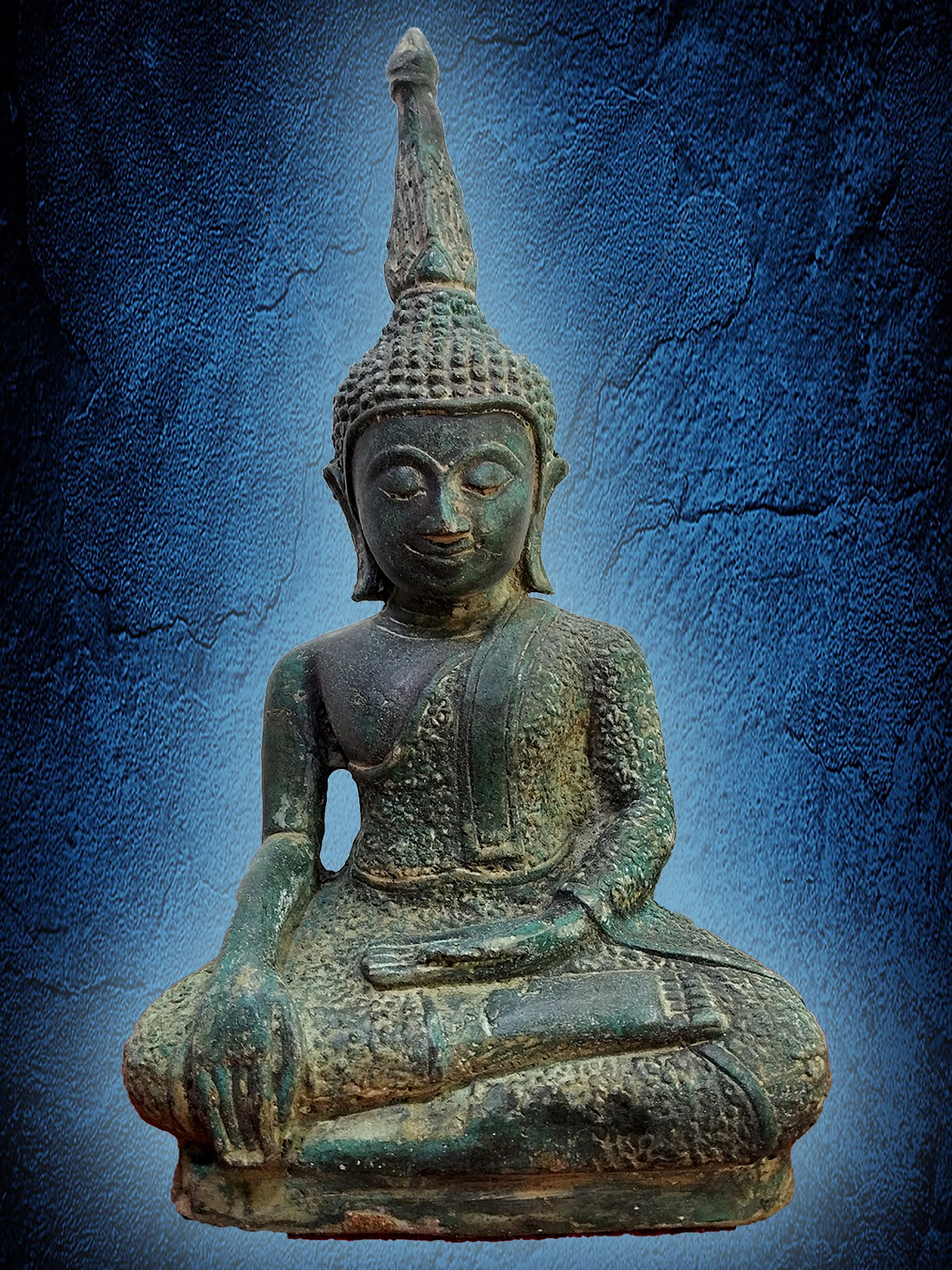 พระเชียงรุ้ง ปางฤดูฝน หน้าตัก 5 นิ้ว เนื้อโลหะสำริด