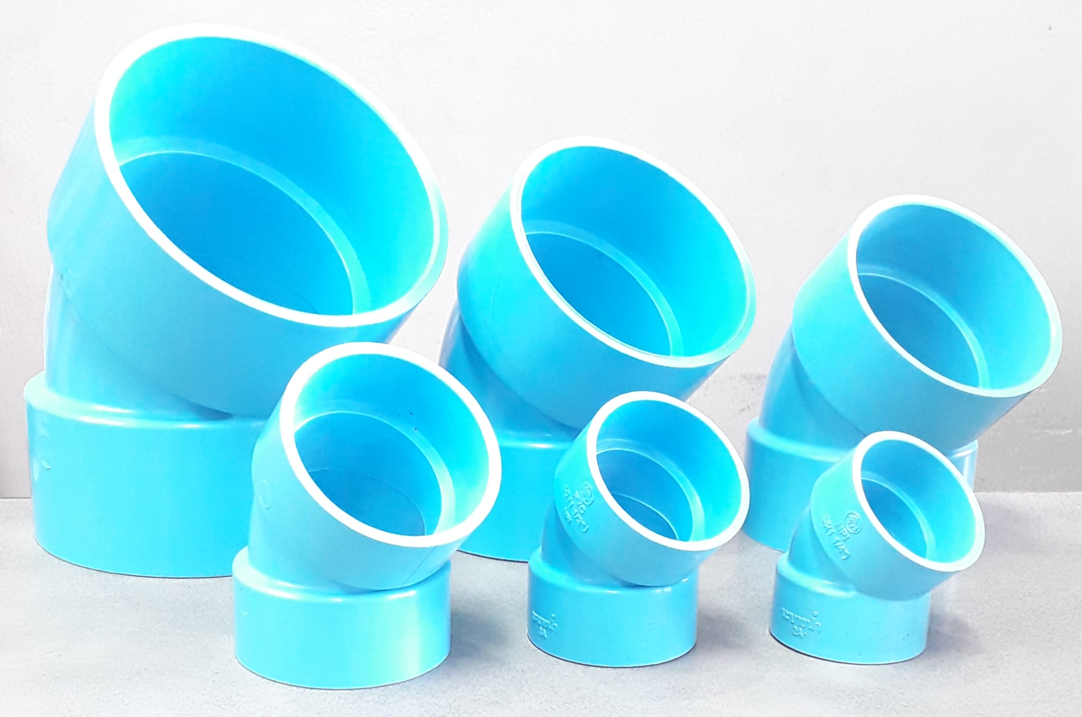 ข้องอ 45 บาง PVC ตราช้าง