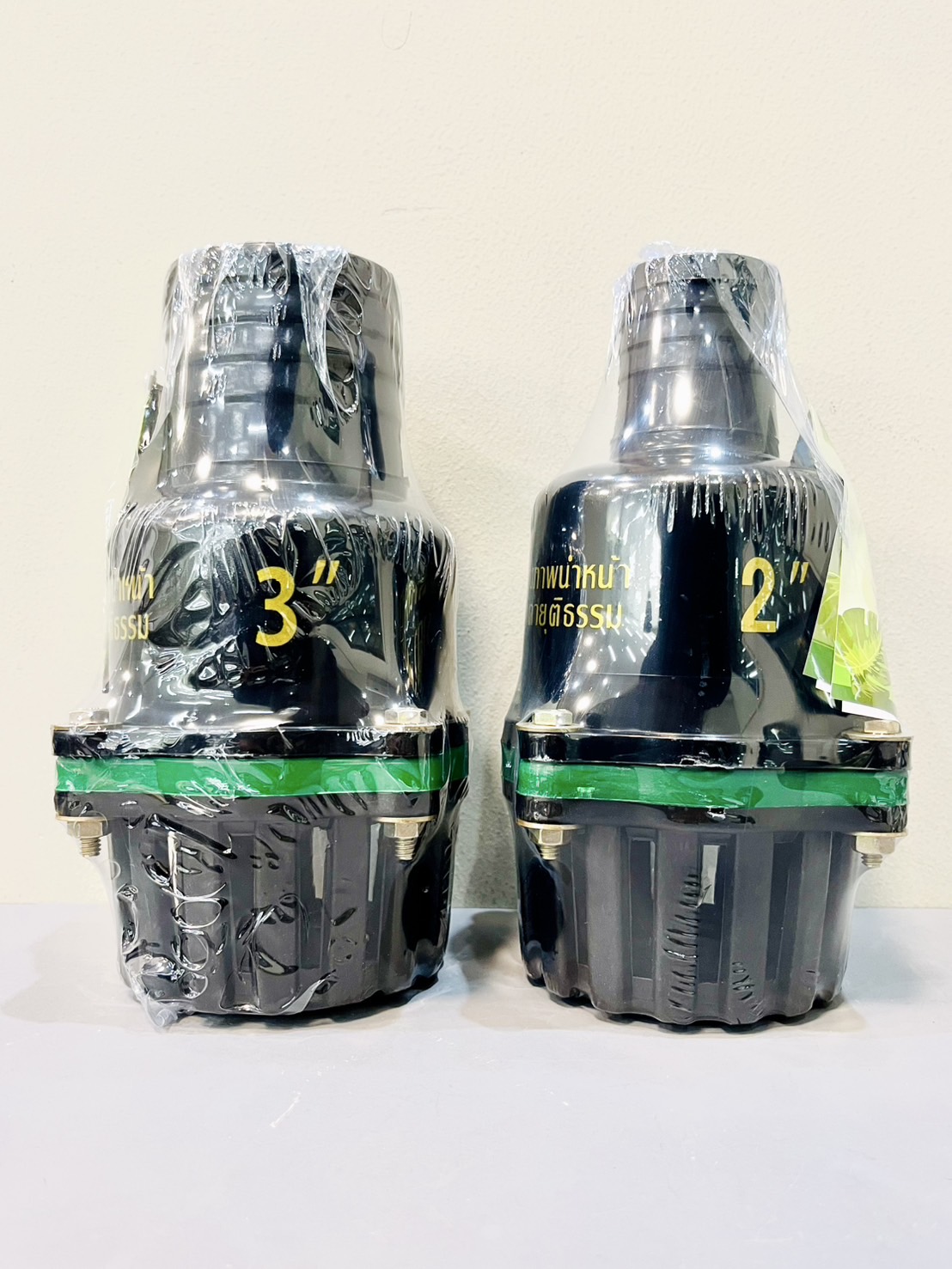 ฟุตวาล์ว PVC สีดำ สวมสายดูด