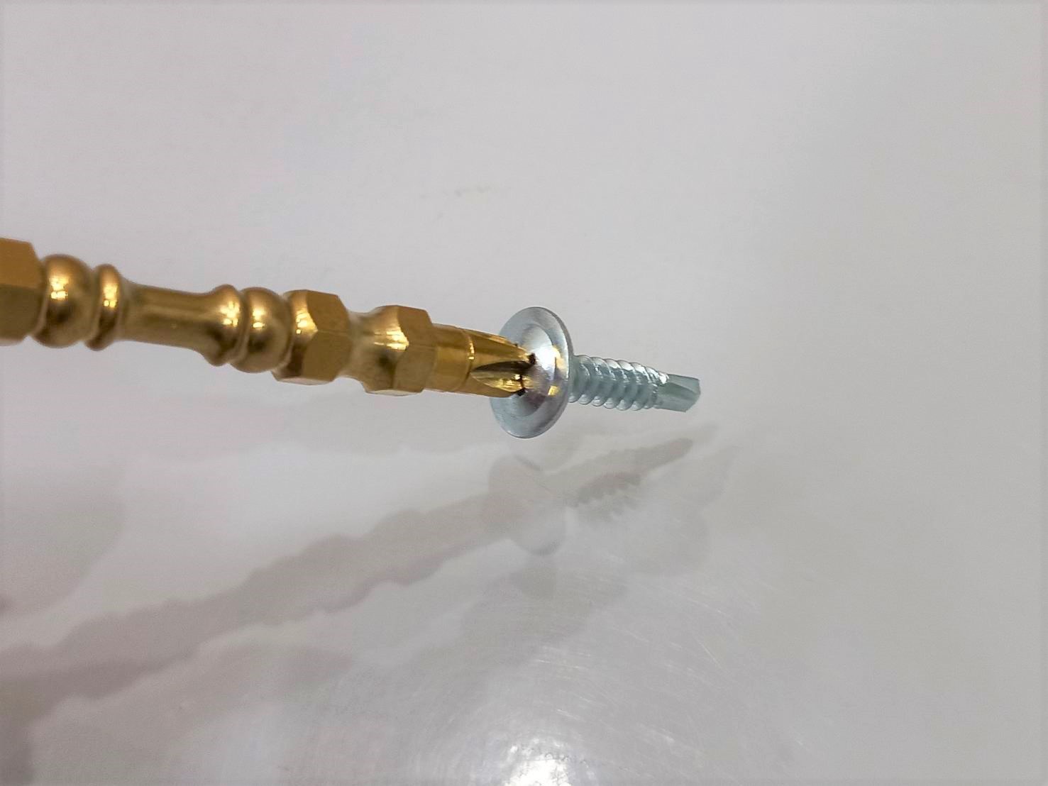 ดอกไขควงลม ปลอกแม่เหล็ก สีทองหัวน้ำเงิน