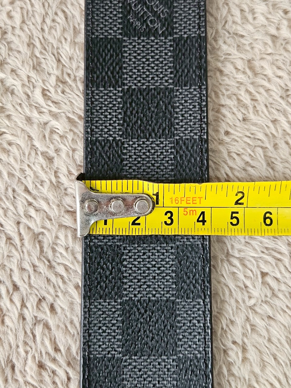 LV Initiales 40mm Damier Graphite Reversible Belt