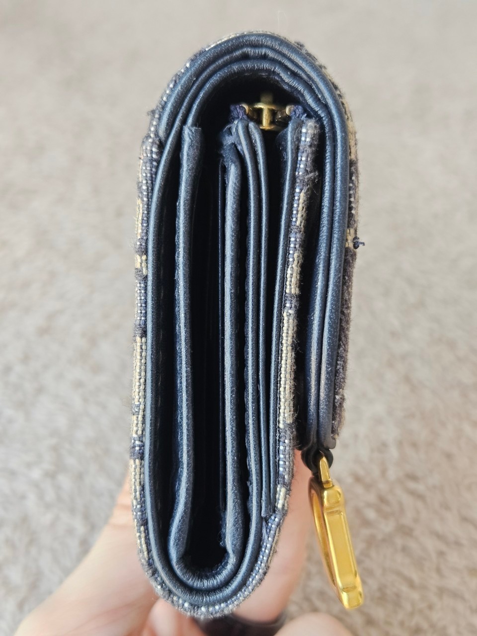 Dior Saddle Lotus Trifold Wallet