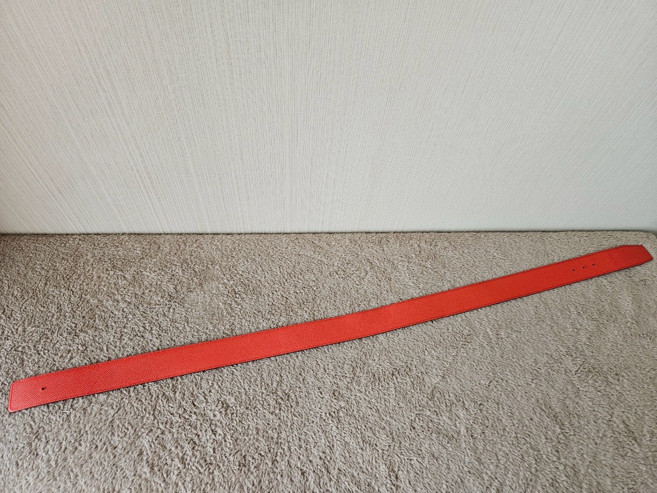 Hermes belt 42mm size85 เอว33-34.5 สายสีแดง/โอรส