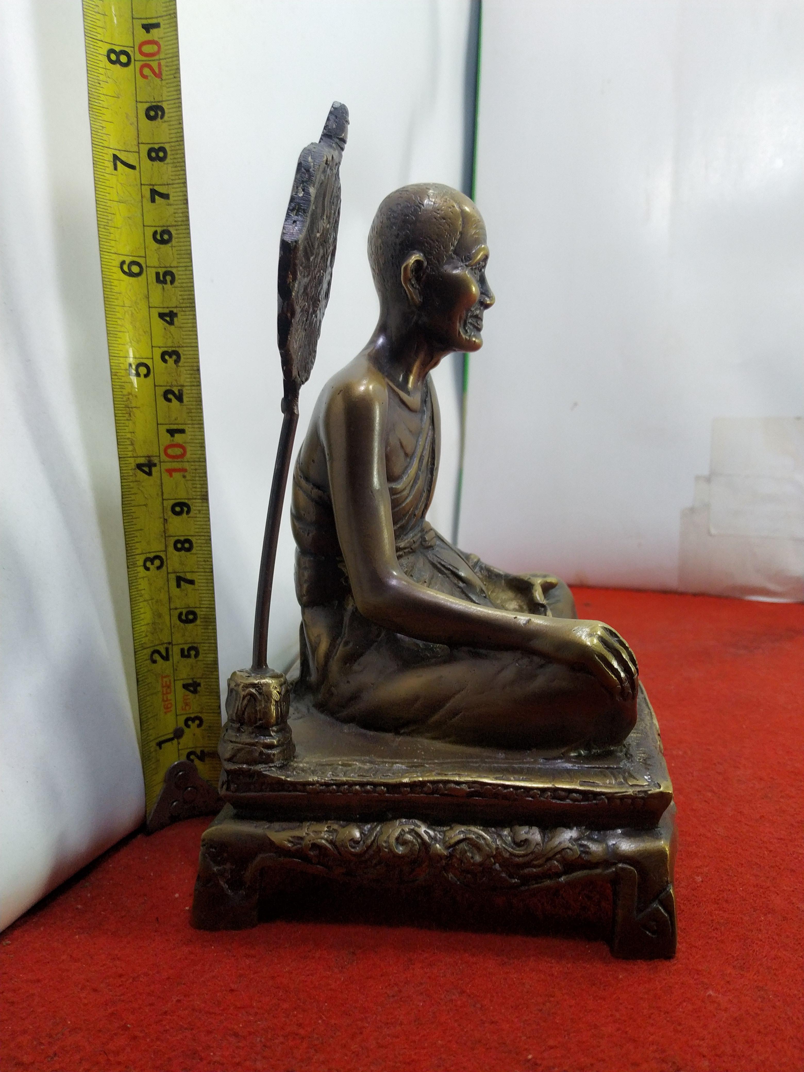 หลวงปู่ศุข วัดปากคลองมะขามเฒ่า หน้าตัก 5 นิ้ว เนื้อโลหะสำริด