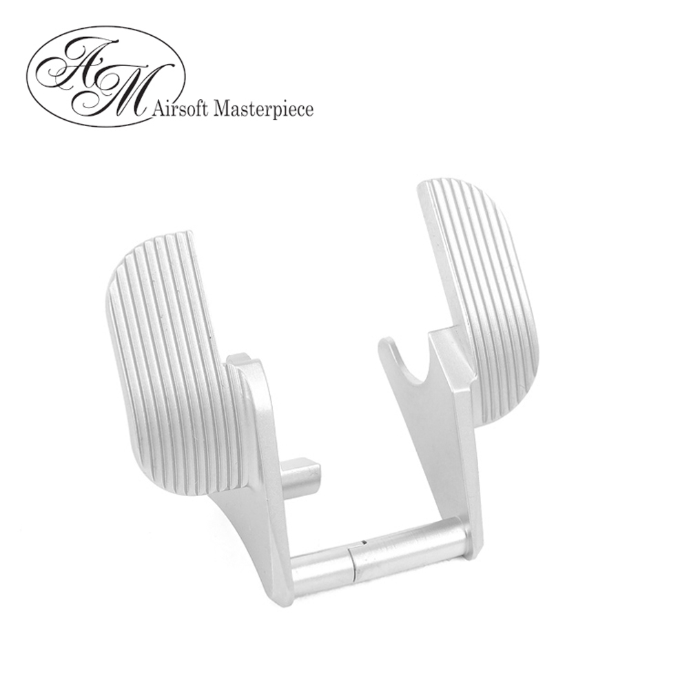 Airsoft Masterpiece Steel Thumb Safety Type 4 – SV Wide (Matt Silver)