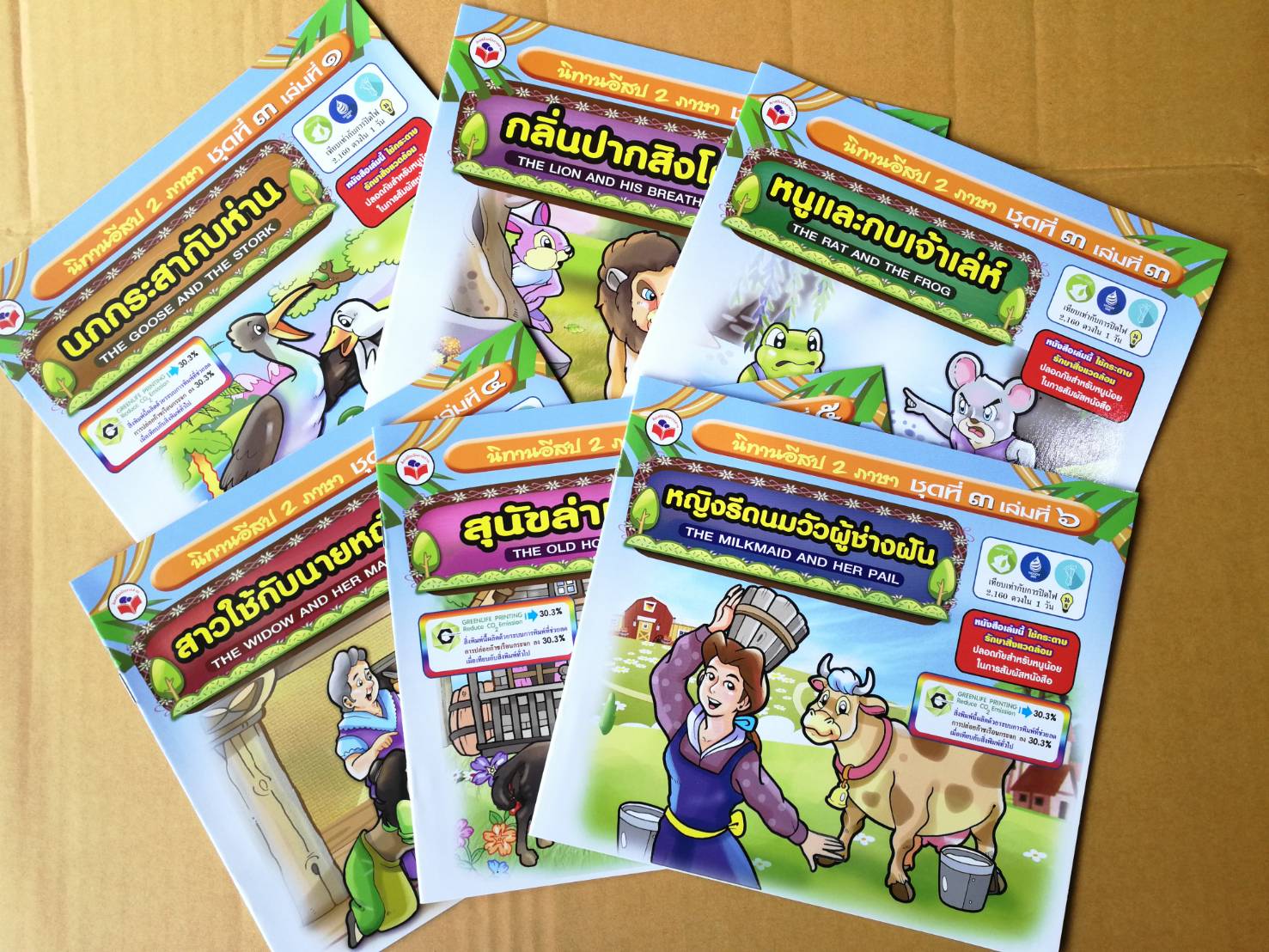หนังสือนิทานสำหรับเด็ก ชุดที่3 รวม6เล่ม ขายส่ง nongnini1988