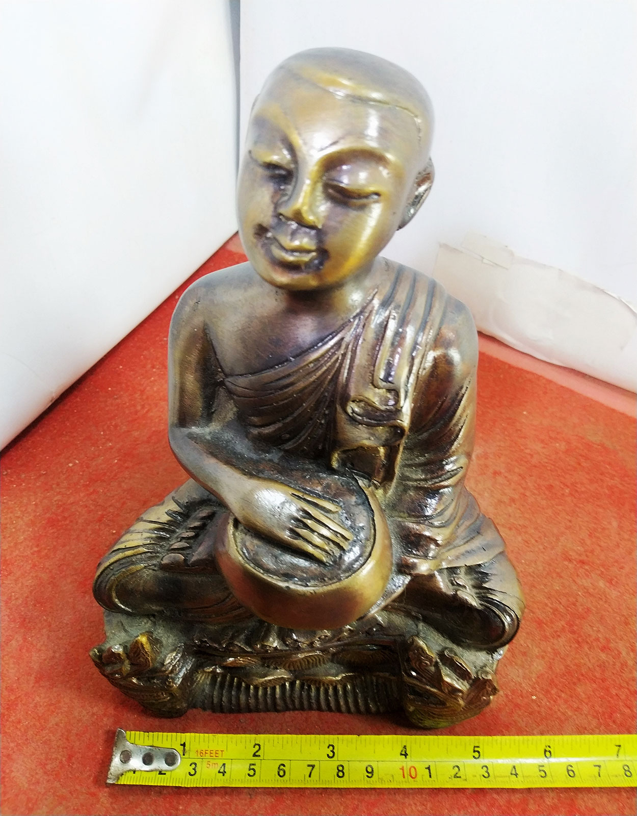 พระมหาเถระอุปคุต ปางหยุดตะวัน หน้าตัก 5 นิ้ว เนื้อสำริด
