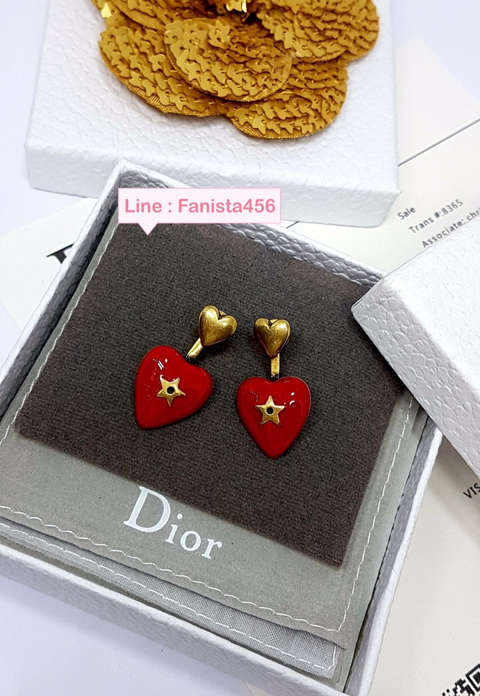 ต่างหู Dior Red Heart dior earring Hiend