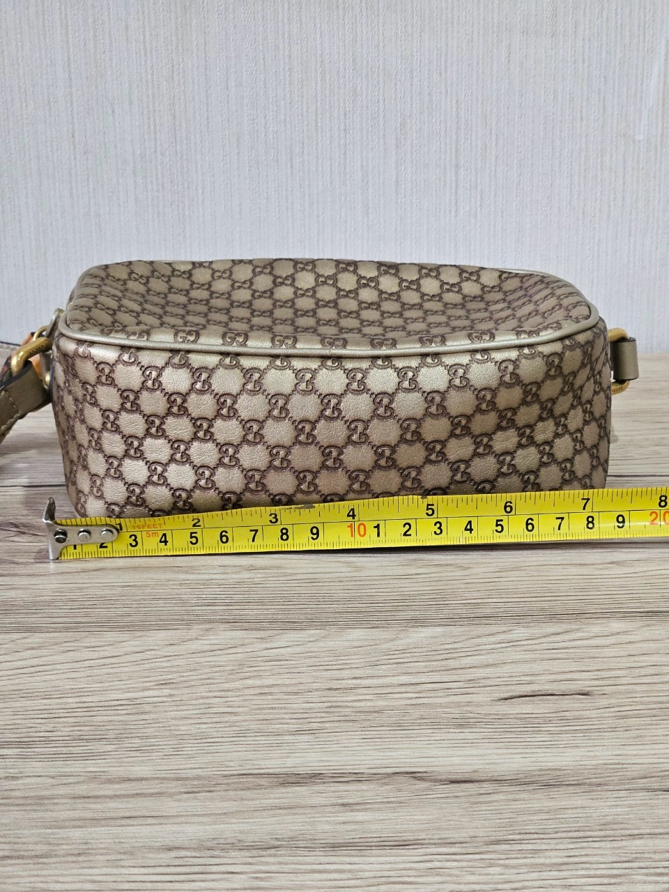 Gucci Guccissima Bamboo Metallic Gold Shoulder bag