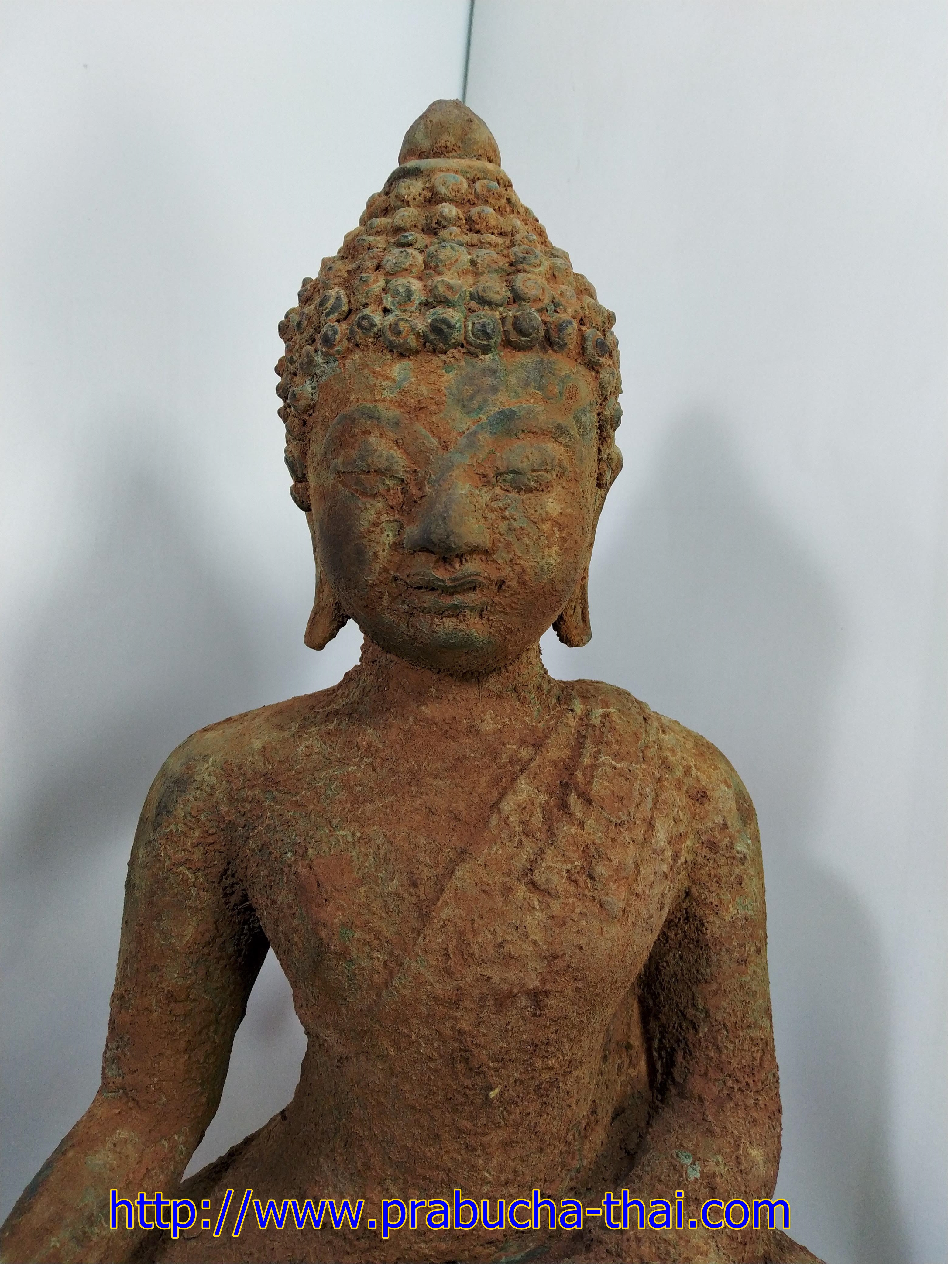 พระเชียงแสน สิงค์1 ฐานนาคราช (ถอดได้) หน้าตัก 9 นิ้ว เนื้อสำริดสภาพเก่า