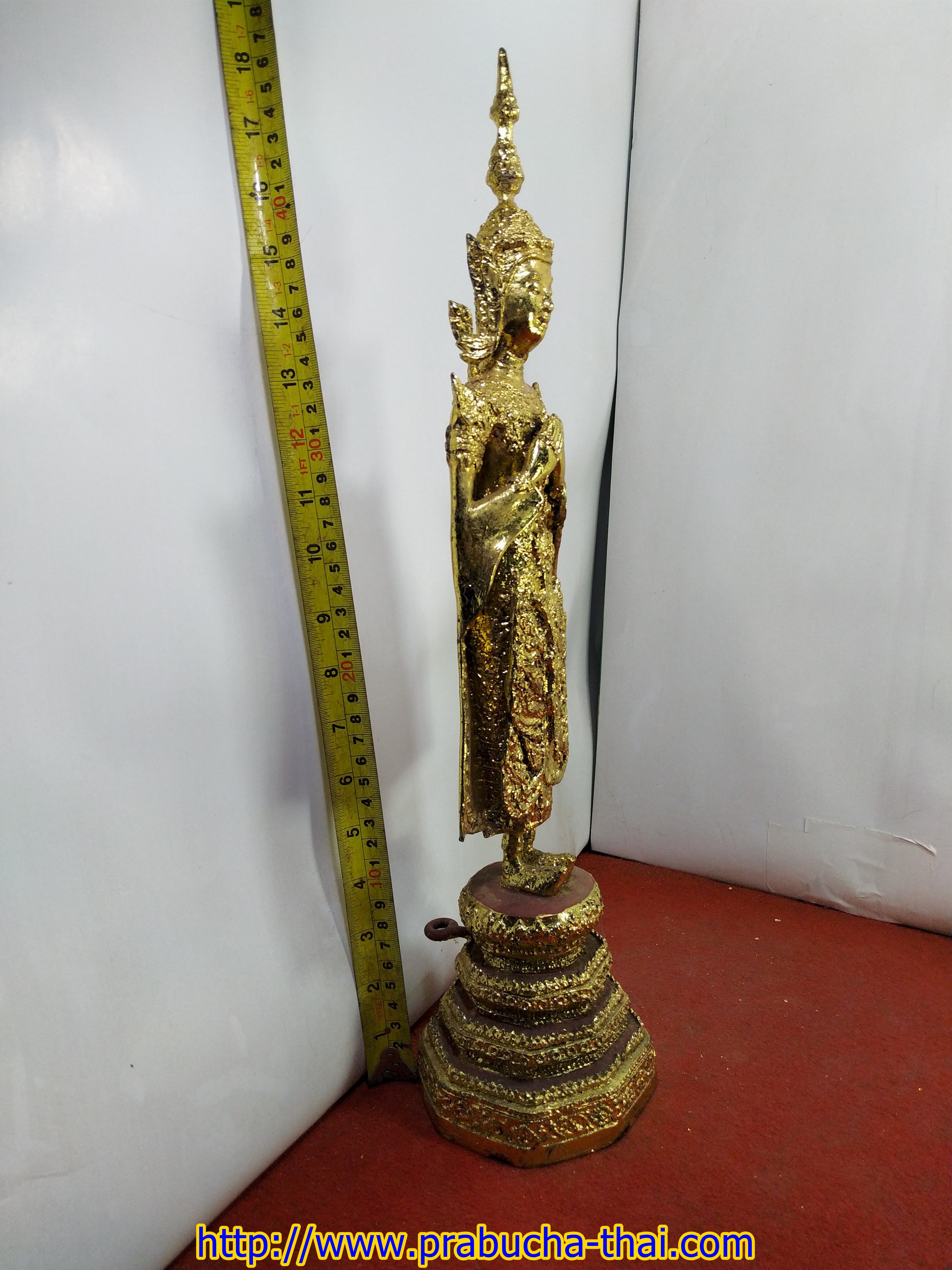 พระรัตนะ ปางรำพึง(เป็นพระประจำวันศุกร์) สูง 18 นิ้ว เนื้อสำริดลงรักปิดทอง