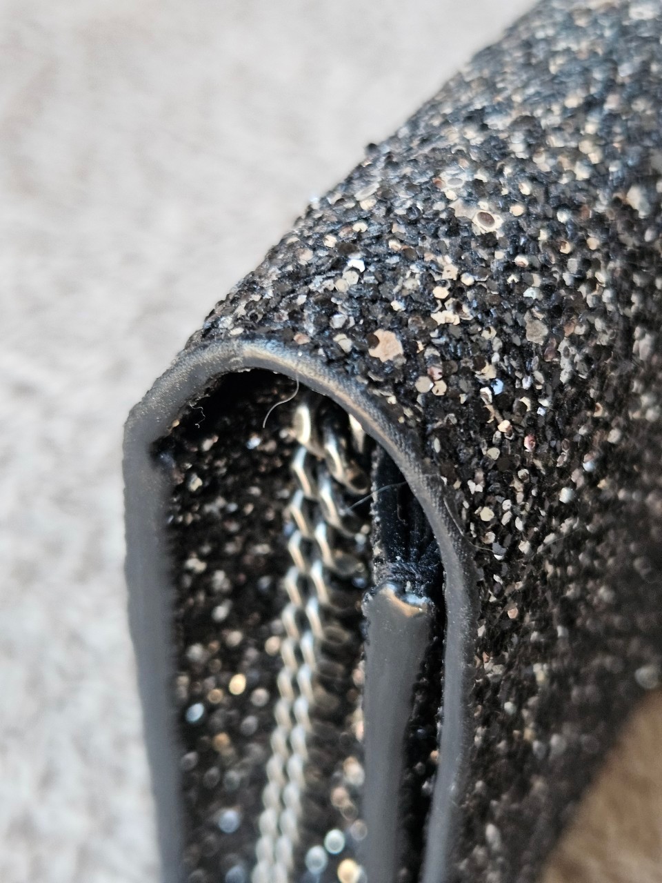 YSL 452159 Kate Bag in Black Sequins 7.5