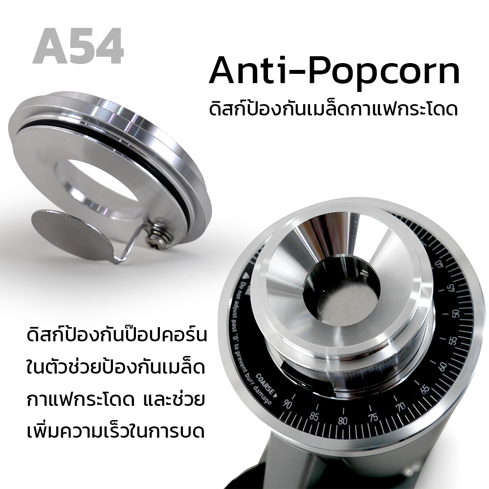 APRESSO A54 Single dose Coffee grinder SSF Flat Burrs 54 mm.