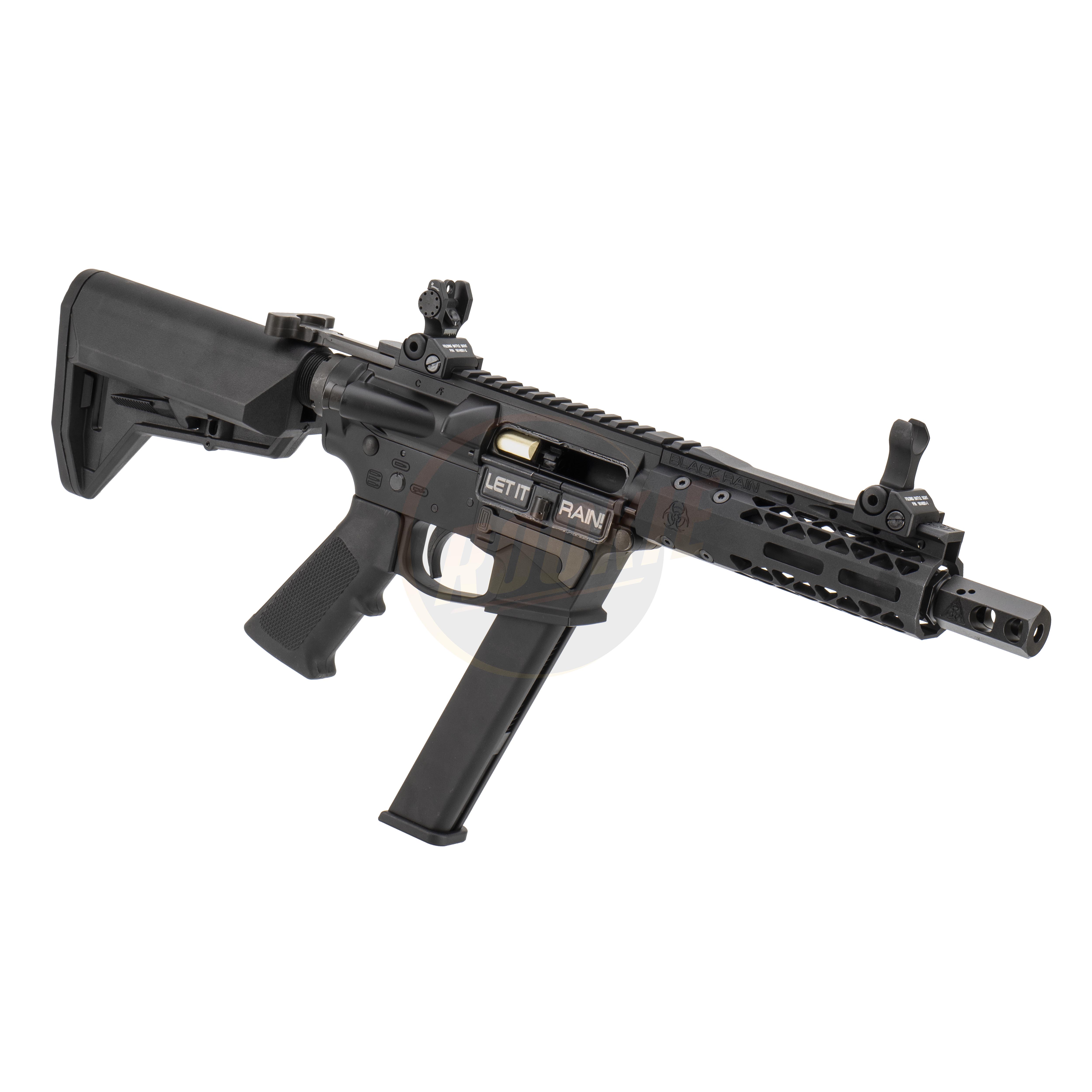 EMG / KA TWS Black Rain Ordnance 9mm SBR GBBR - Black