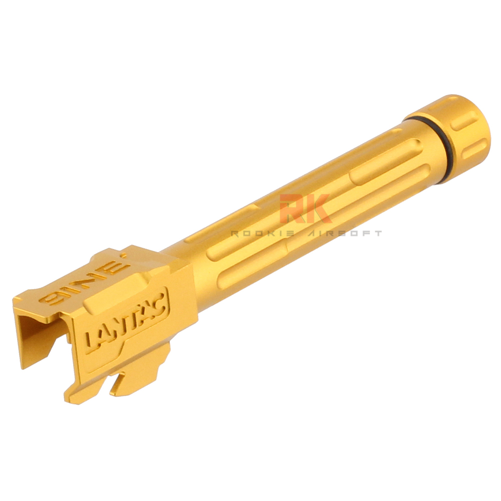 5KU LANTAC 9INE Fluted Outer Barrel for Marui G17 (Gold)