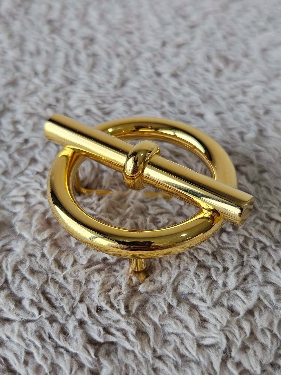 Hermes Belt สายสีเขียว/น้ำเงิน หัวกลมทอง