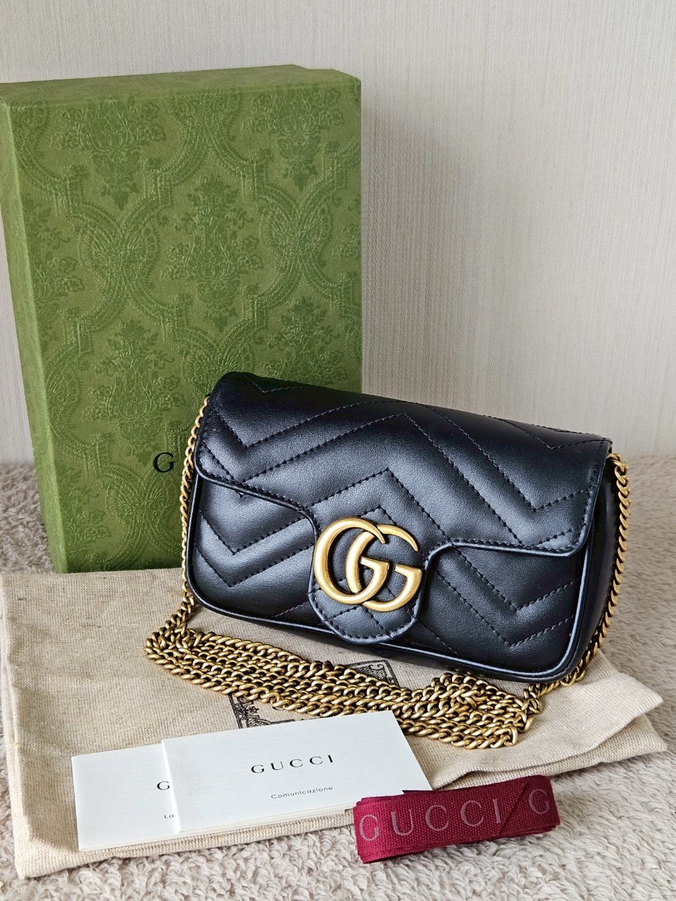 Gucci Marmont Super Mini สีดำ
