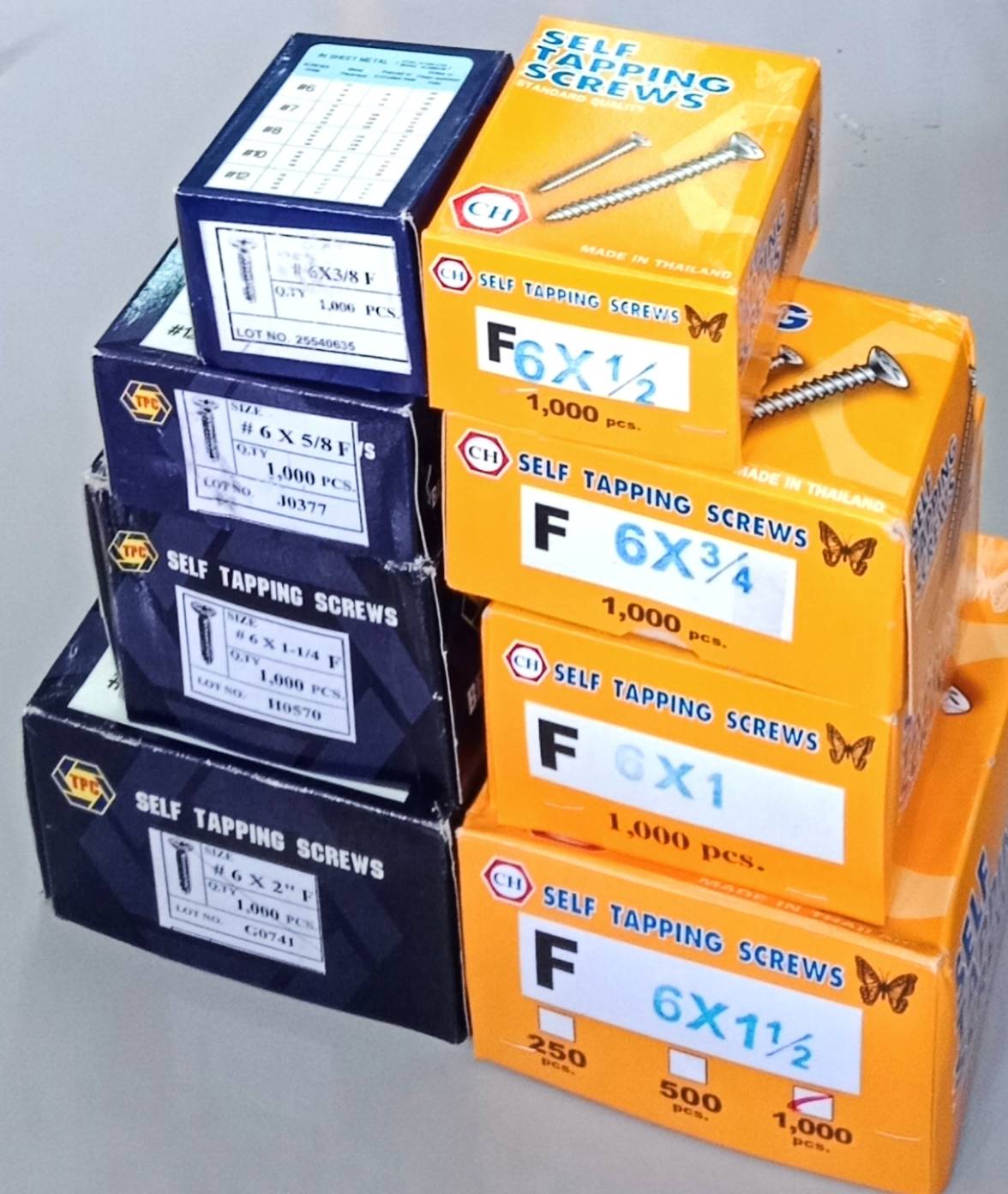 เกลียวปล่อย หัวแบน F #6 (กล่อง)