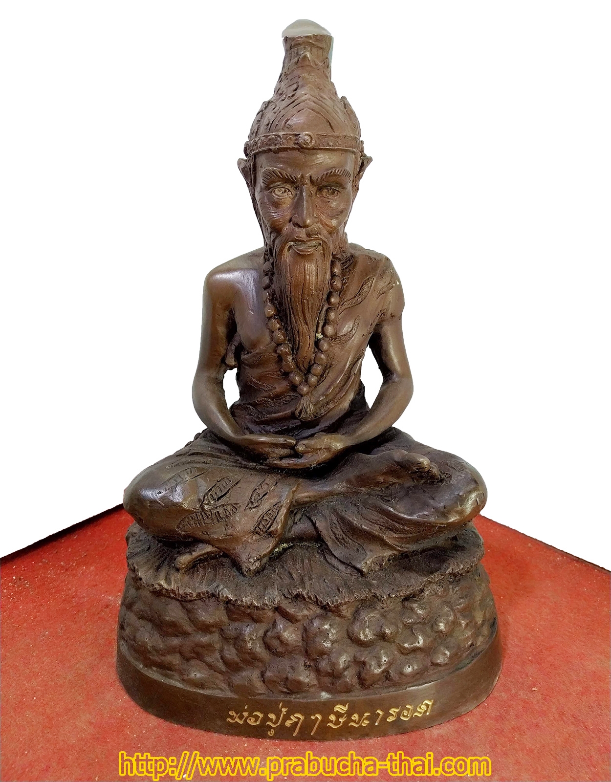 พ่อปู่ฤาษีนารอดนั่งสมาธิ หน้าตัก 5 นิ้ว เนื้อโลหะสำริด
