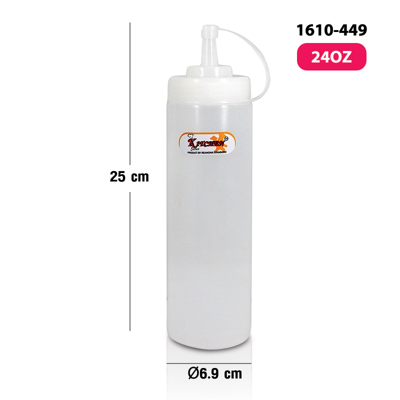 Squeeze bottle 700ml Sauce bottle Ø6.9 x 25 cm.
