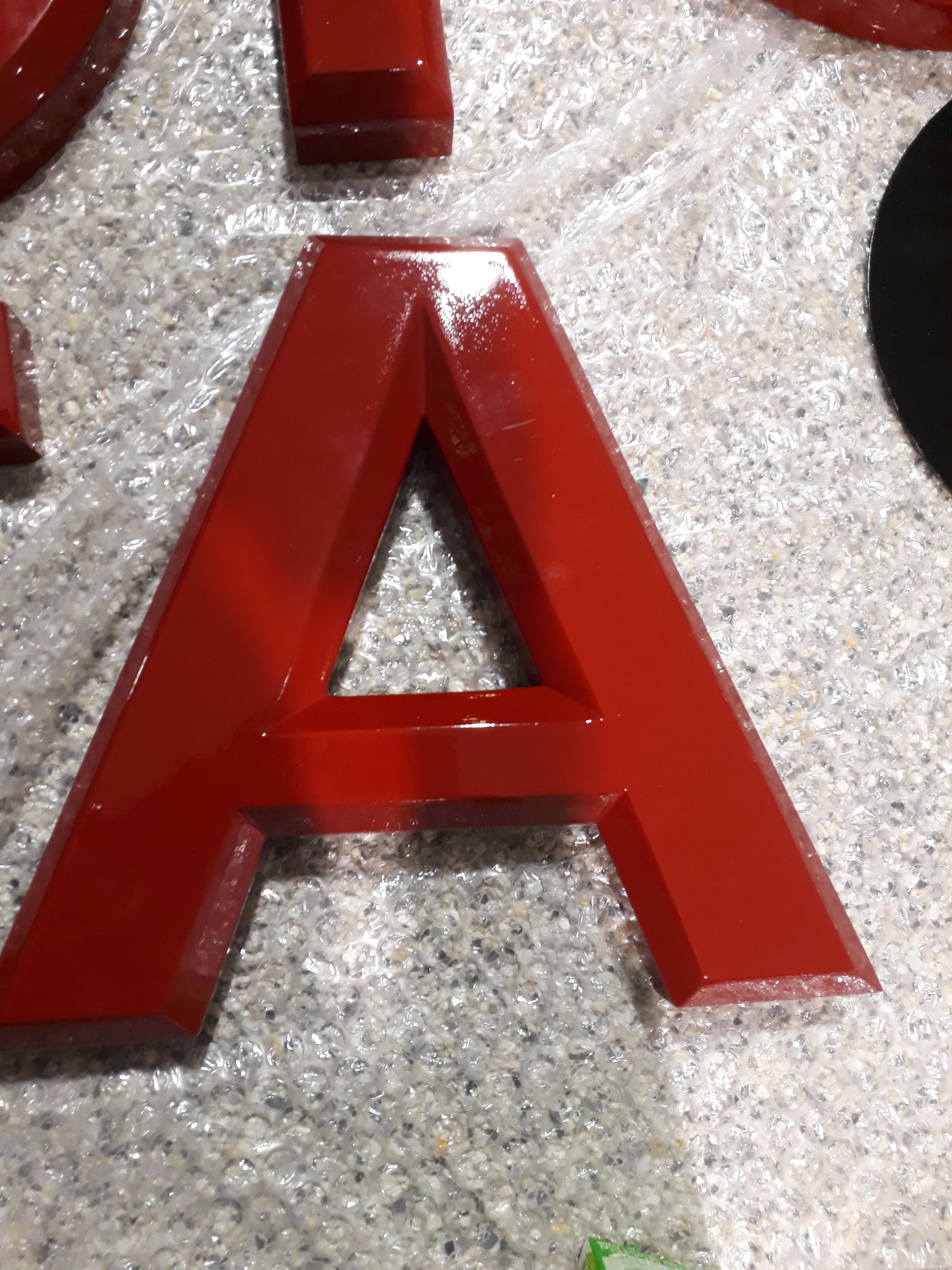 อักษรซิงค์ยกขอบทำสีอุตสาหกรรม พ่่น อบ สีด้าน สีเงา ทุกแบบ ทำสีราคาโรงงาน