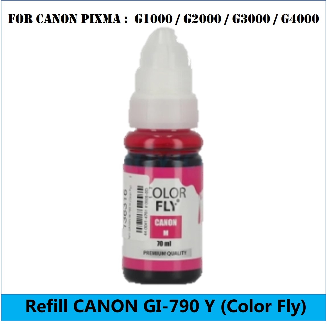 Color Fly Refill Ink Jet หมึกเติมเครื่องพิมพ์ เครื่องปริ้นท์ Canon G-Serie (สีแดง)